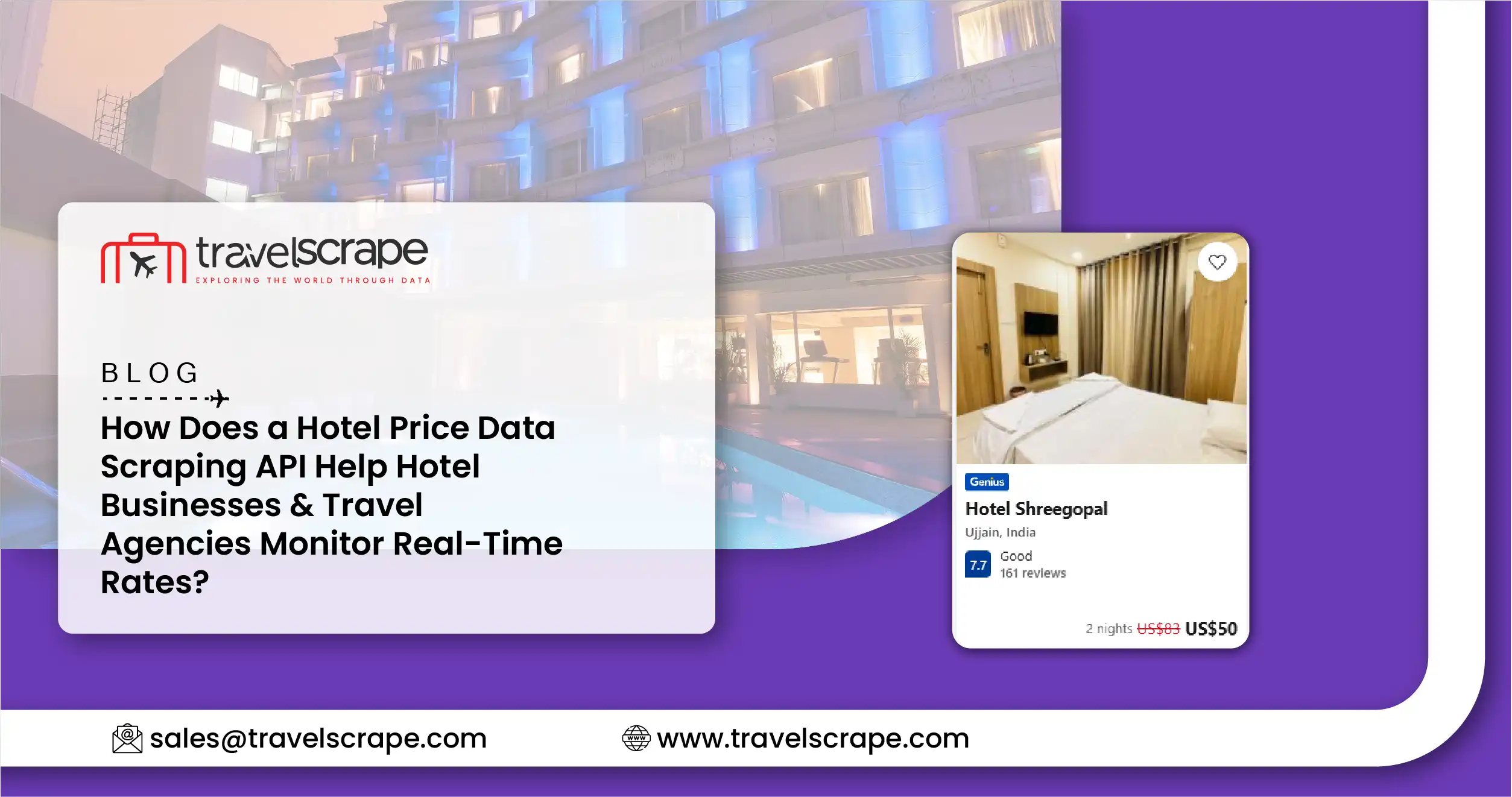 Hotel Price Data Scraping API for Hotel Businesses & Travel Agencies